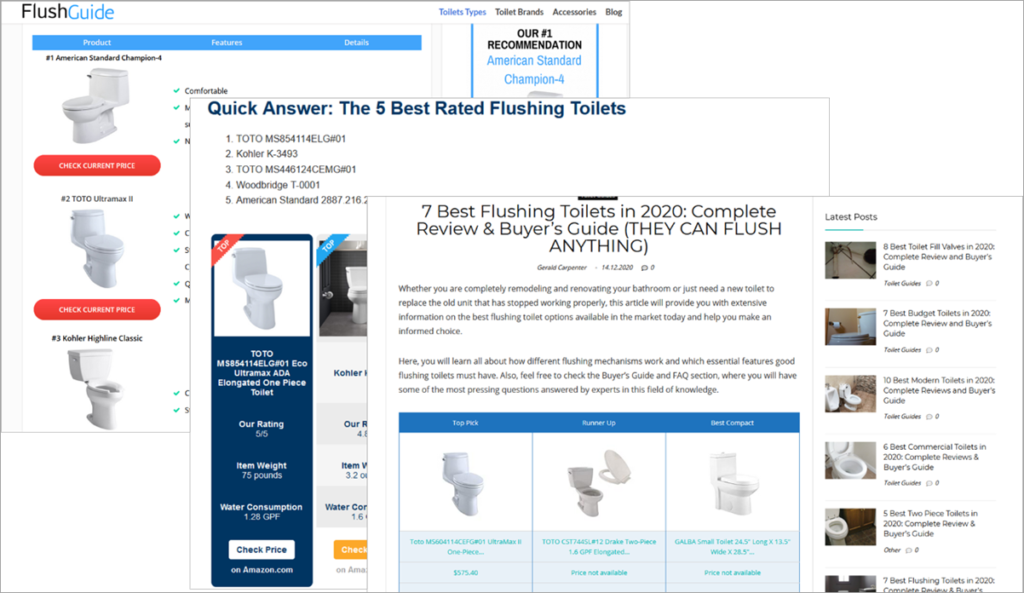Best Flushing Toilet Serp Result Articles