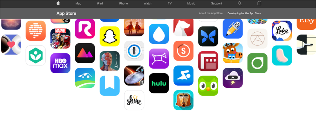 Apple App Store Homepage