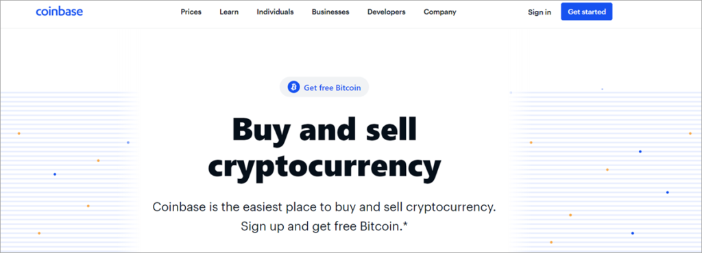 Coinbase Homepage