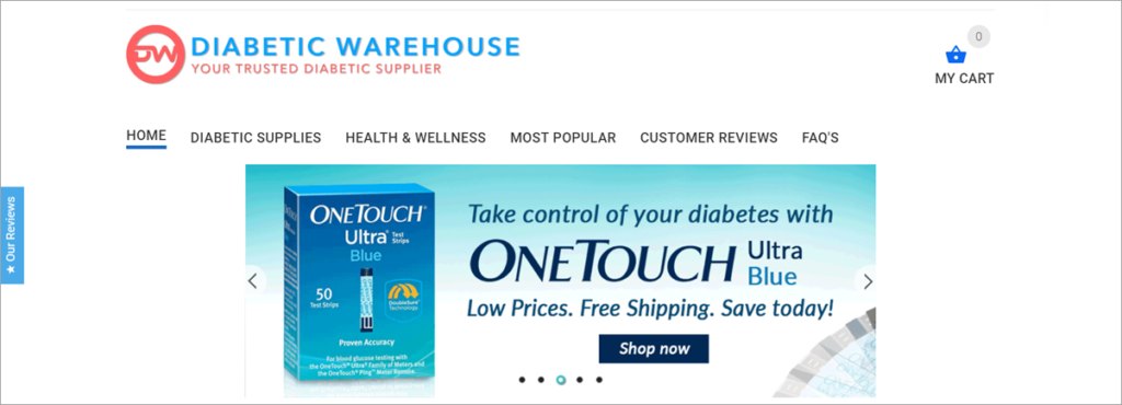 Diabetic Warehouse Homepage