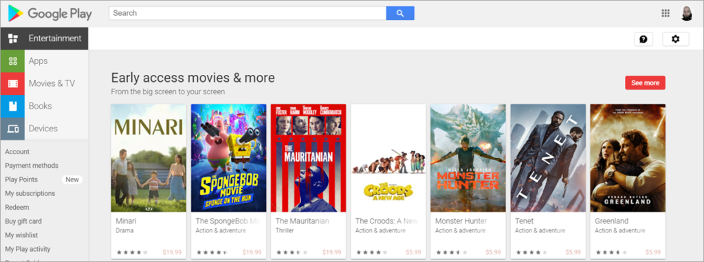 Google Play Homepage