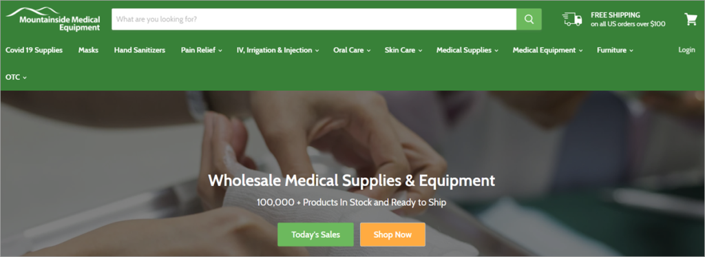 Mountainside Medical Equipment Homepage
