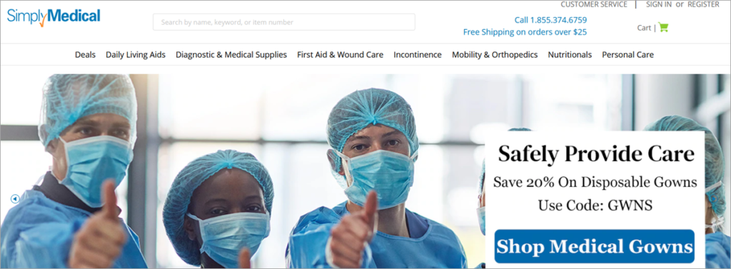 Simply Medical Homepage