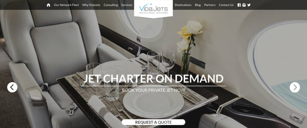 Vida Jets Homepage