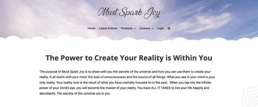 Must Spark Joy Homepage