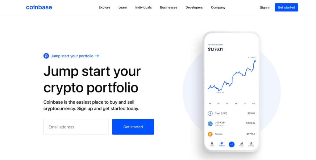 Coinbase Homepage